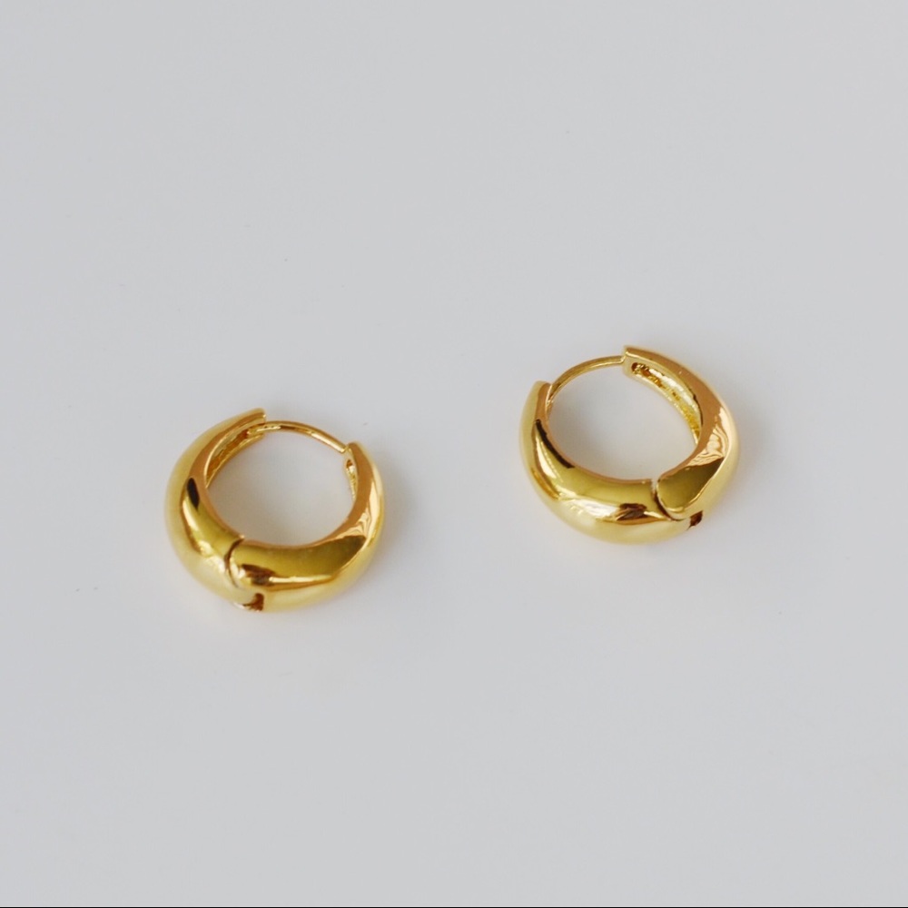18K Gold Plated Mini Minimalist Hoop Earrings